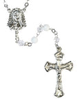 Our Lady of Guadalupe White Bead Crystal Rosary