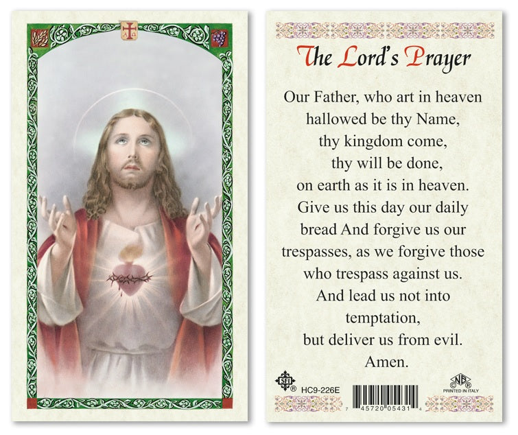 The Lord's Prayer Holy Prayer Card Laminated (ENGLISH/SPANISH)