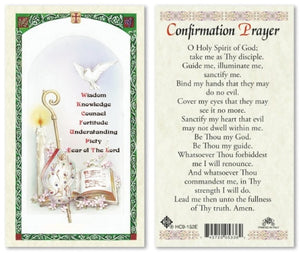 Confirmation Prayer Holy Prayer Card Laminated