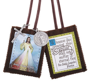 Divine Mercy Scapular with Medals