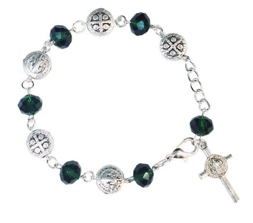 Saint Benedict Medal Rosary Bracelet (MORE COLORS)