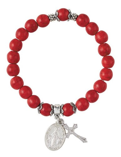 Miraculous Medal Stretch Bracelet (MORE COLORS)