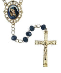 Our Lady of Sorrows Dark Midnight Blue Crystal Rosary