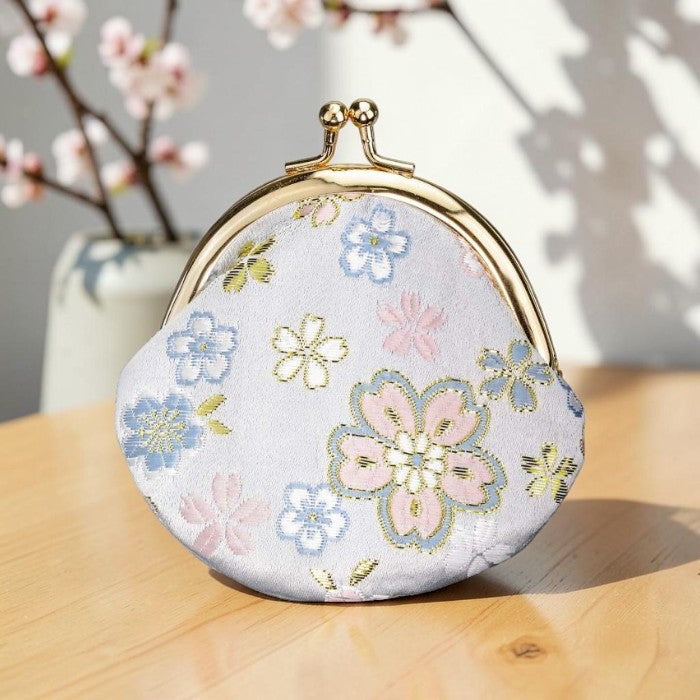 Light Blue Tapestry fabric Rosary Pouch
