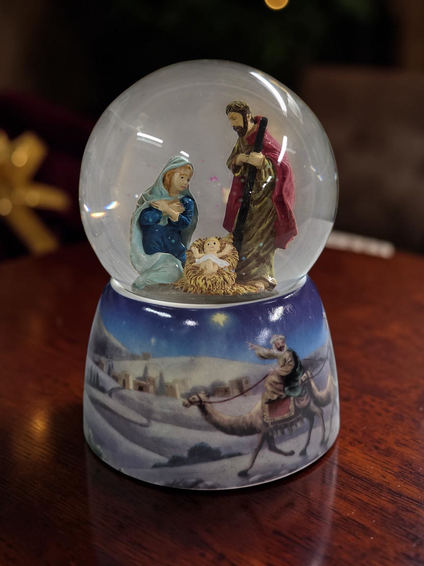 5" Musical Holy Family Water Globe
