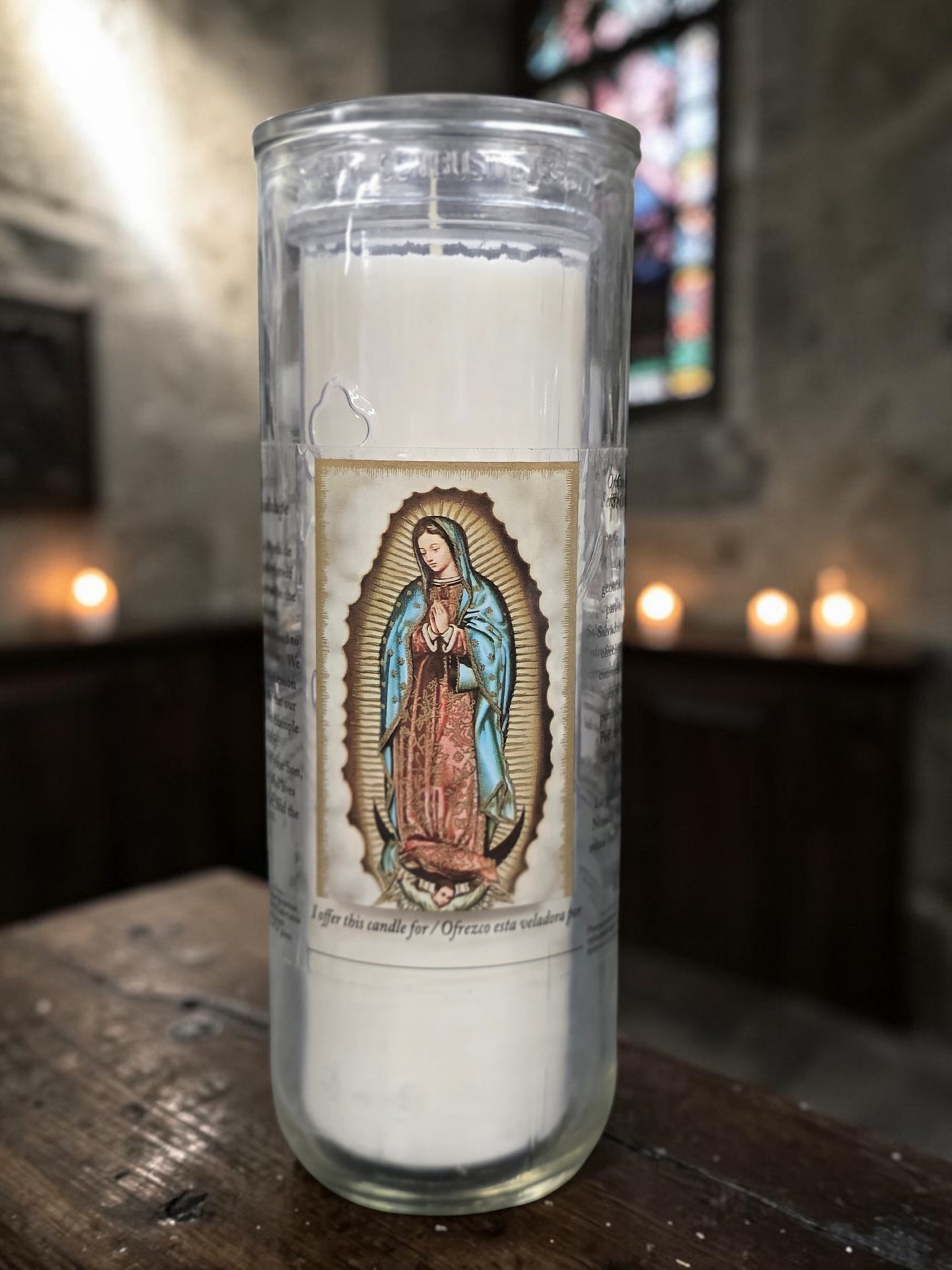 Our Lady of Guadalupe Large Candle