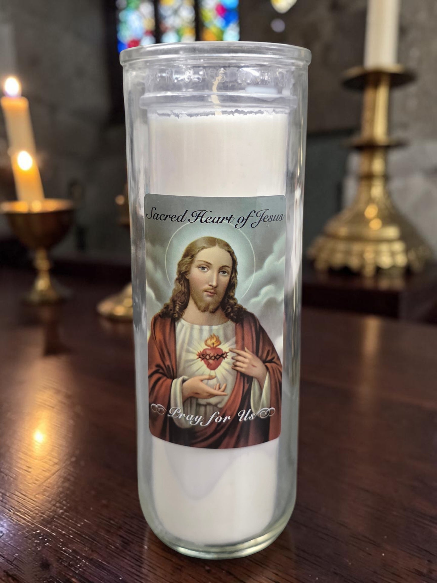Sacred Heart of Jesus Large Candle