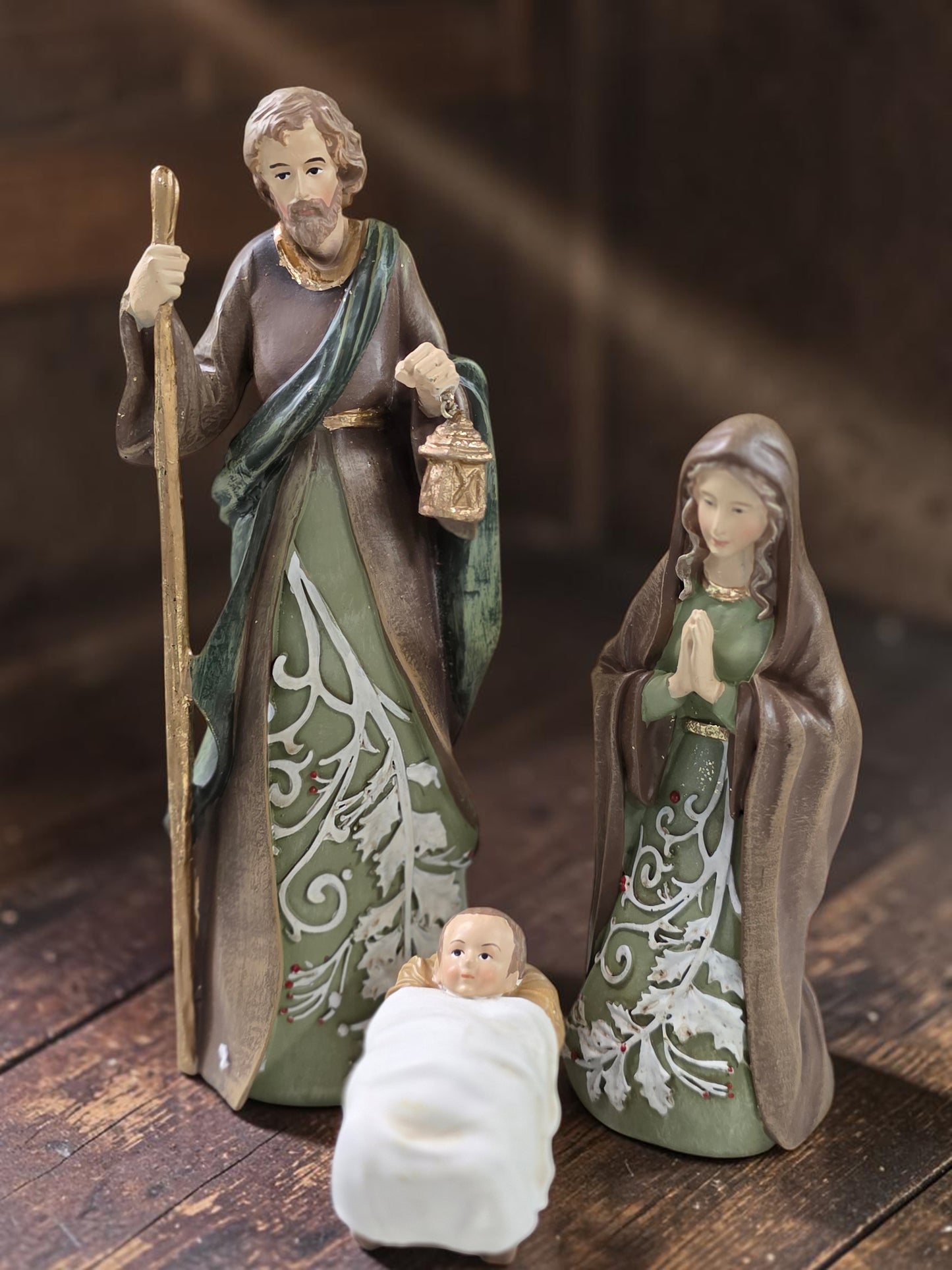 9" 3 Piece Set Holy Family