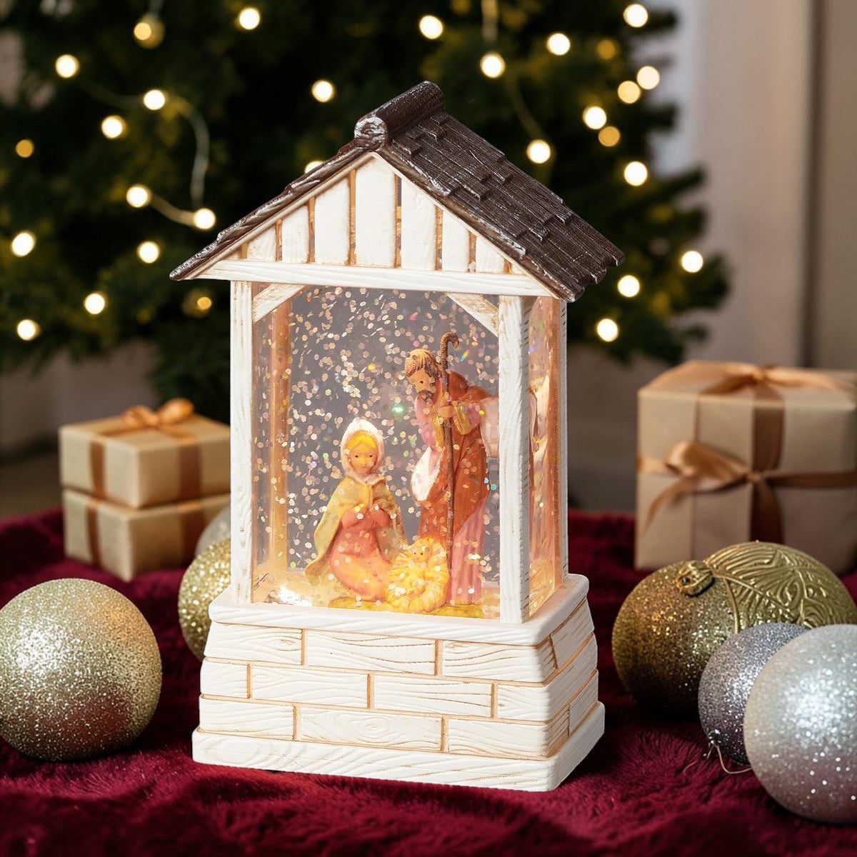 5" Holy Family Water Globe
