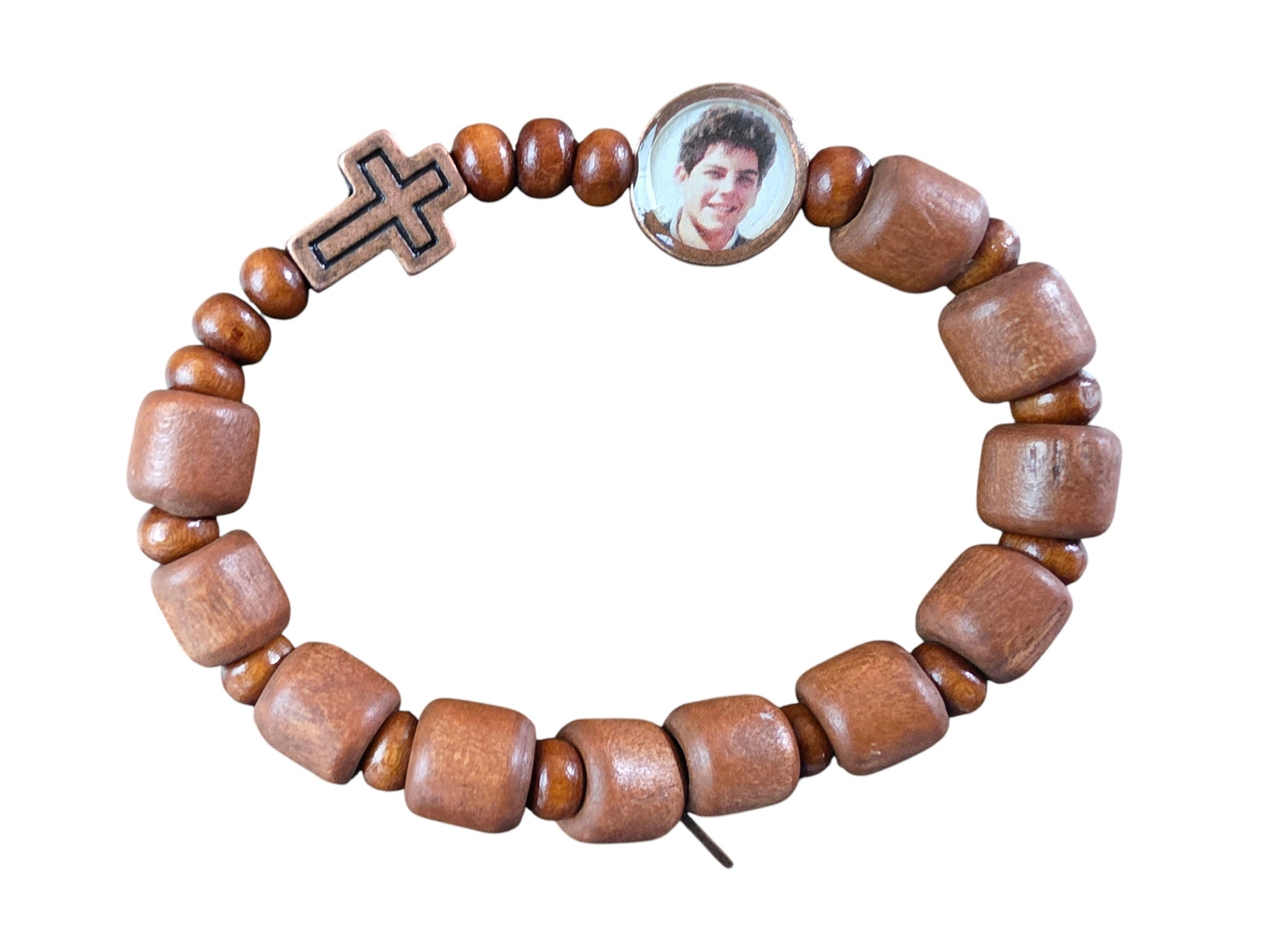 St Acutis Wood Stretch Bracelet