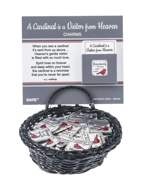 A Cardinal is a Visitor From Heaven Pocket Charm