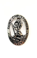 Saint Christopher Protect Us Pin