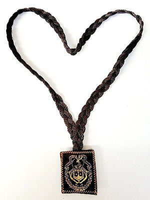 Large Our Lady of Mount Carmel Cloth Braided Scapular