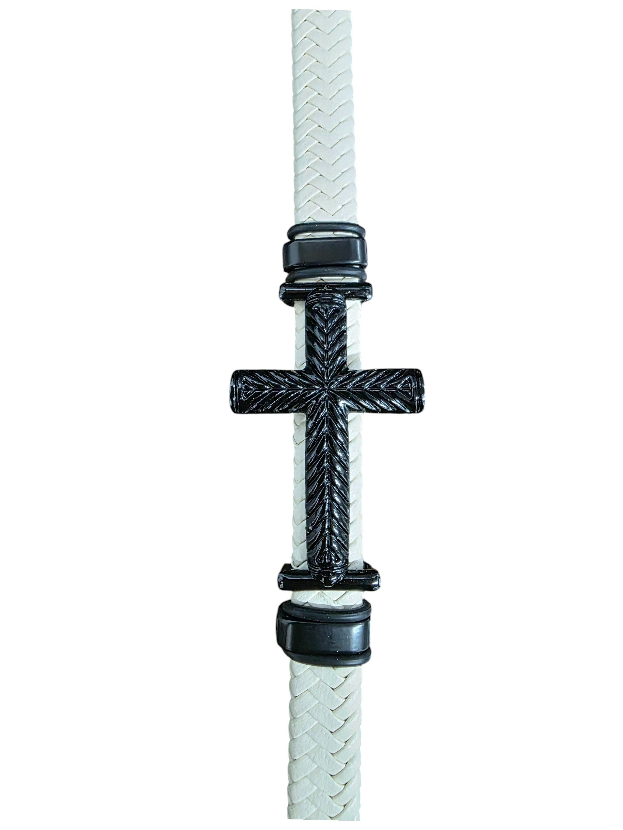 Asst Leather Cross Bracelet