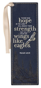 They Will Soar on Wings Like Eagles Faux Leather Bookmark