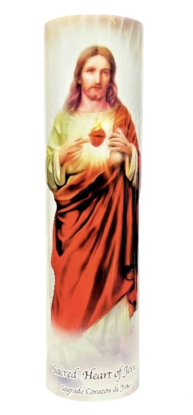 Sacred Heart of Jesus LED Candle