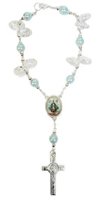 Crystal Pearl Bead Car Rosary (MORE SAINTS)