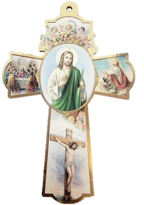 8.25" Saint Jude Wood Cross