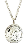 24" Saint Michael Pewter Necklace