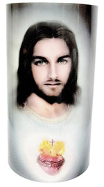 4x7 Sacred Heart and Margaret Mary LED Candle