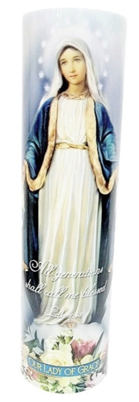 Our Lady of Grace LED Candle