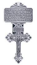 Catholic Crucifix Visor Clip