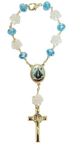 Rose Bead Car Rosary (MORE SAINTS)