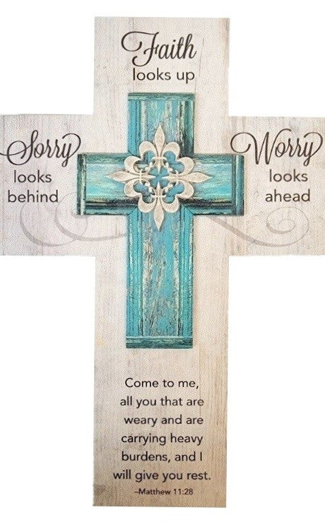 12" Faith Looks Up Wall Cross