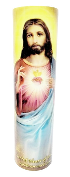 Sacred Heart of Jesus LED Candle – San Juan Basilica Giftshop