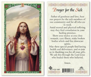 Prayer for the Sick Holy Prayer Card Laminated (ENGLISH/SPANISH)