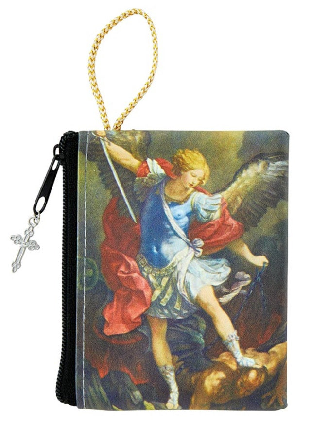 Saint Michael Zippered Rosary Pouch