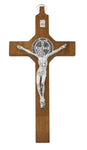 8" Saint Benedict Walnut Crucifix