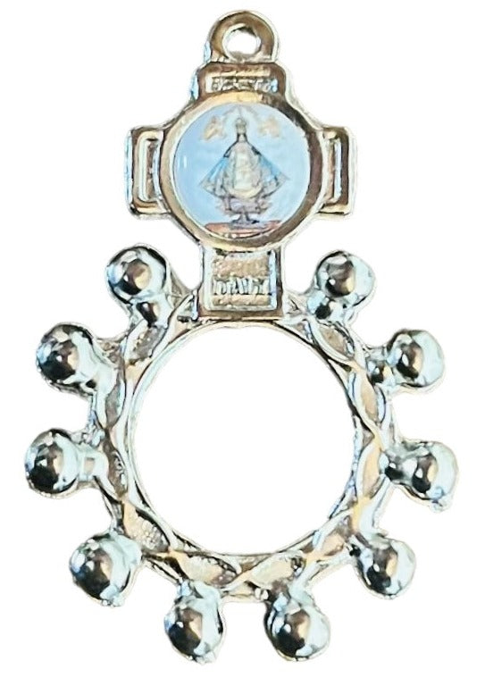 Gold/Silver Virgen de San Juan Finger Rosary