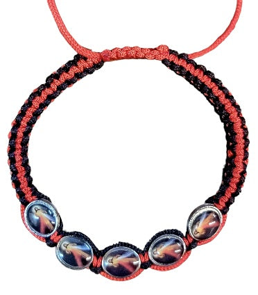 Divine Mercy 5 Medal Cord Bracelet (MORE COLORS)