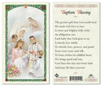 Baptism Blessing Holy Prayer Card Laminated
