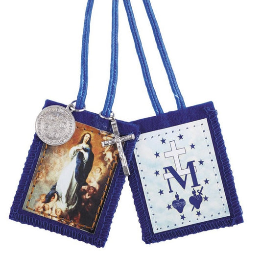 Immaculate Conception Scapular with Medals