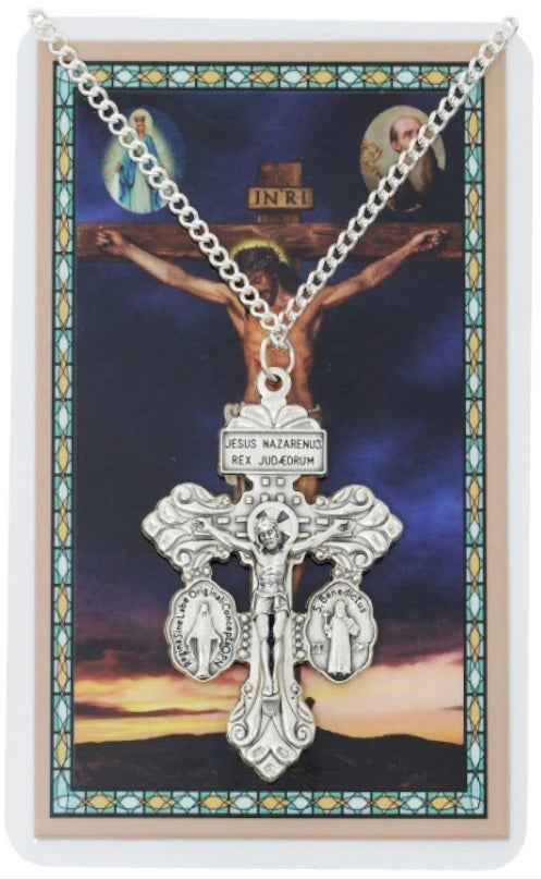 24"  Pardon Crucifix Necklace with Prayer Card