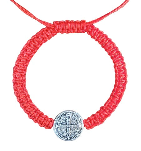 Saint Benedict Medal Cord Bracelet (MORE COLORS)