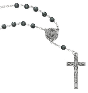 Hematite Car Rosary (MORE SAINTS)