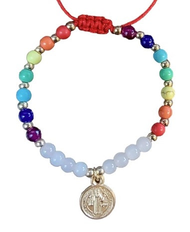 Benedict Colored Beaded Cord Bracelet