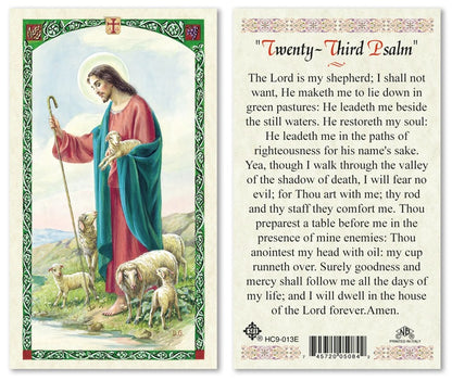Twenty-Third Psalm Holy Prayer Card Laminated (ENGLISH/SPANISH)