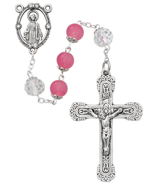 8MM Pink Rosary