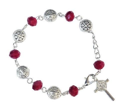 Saint Benedict Medal Rosary Bracelet (MORE COLORS)