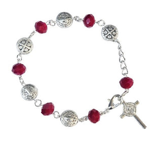 Saint Benedict Medal Rosary Bracelet (MORE COLORS)