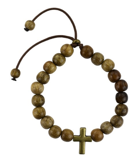 Imbuia Wood Corded Bracelet