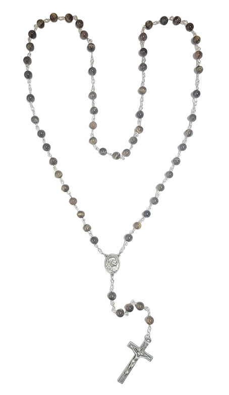 Sacred Heart of Jesus Tiger Eye Rosary