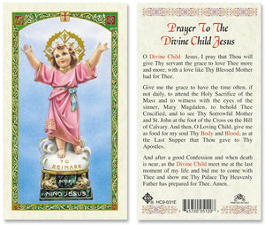 Prayer to The Divine Child Jesus Holy Prayer Card Laminated (ENGLISH/SPANISH)