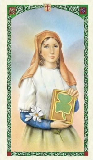 Saint Dymphna Holy Prayer Card Laminated (ENGLISH/SPANISH)