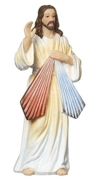 3.5" Divine Mercy Statue with Prayer Card