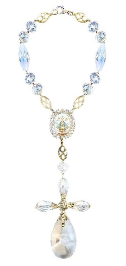 Crystal Car Rosary (MORE SAINTS)